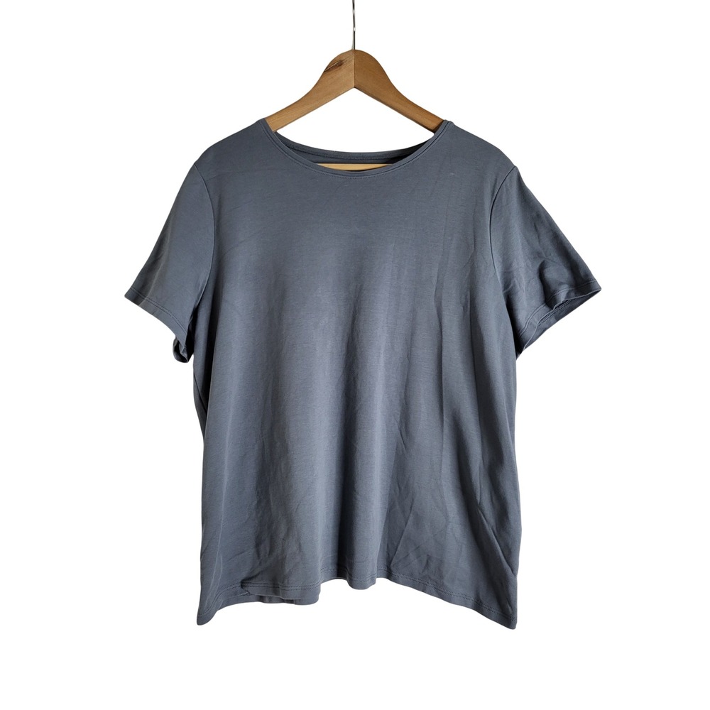 Eileen Fisher 1X Organic Cotton Short Sleeve Tee Gray Crew Neck
Granola Earthy